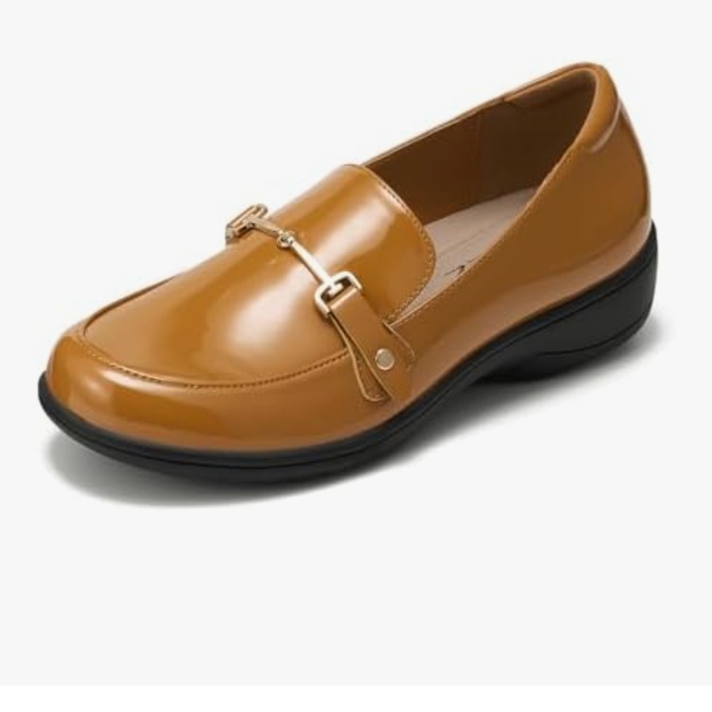 Elegant Tan Loafers for Women Size 8 New